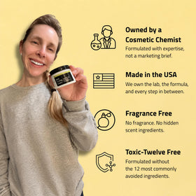 YEOUTH ingredient label with vitamin C and peptides, highlighting targeted support