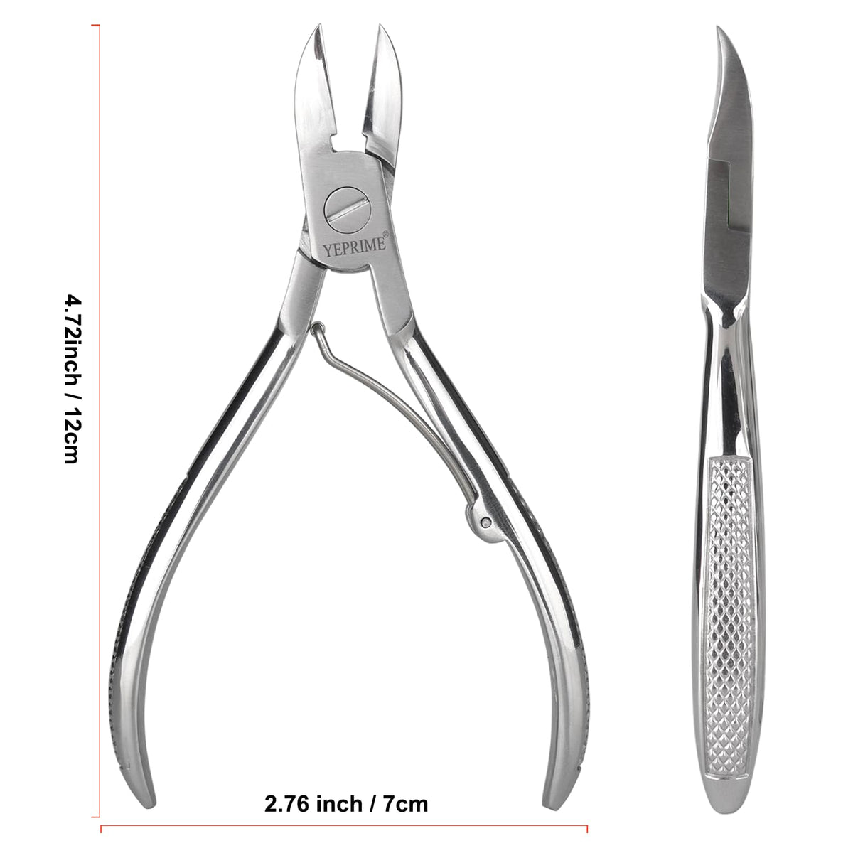 YEPRIME clippers in use trimming a thick toenail for safe results