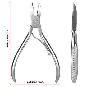 YEPRIME clippers in use trimming a thick toenail for safe results