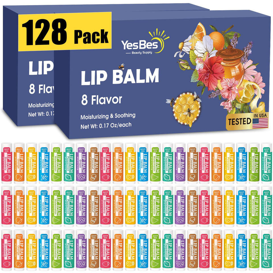 YesBes front packaging showing bulk 128 pack and flavor variety for convenient gifting