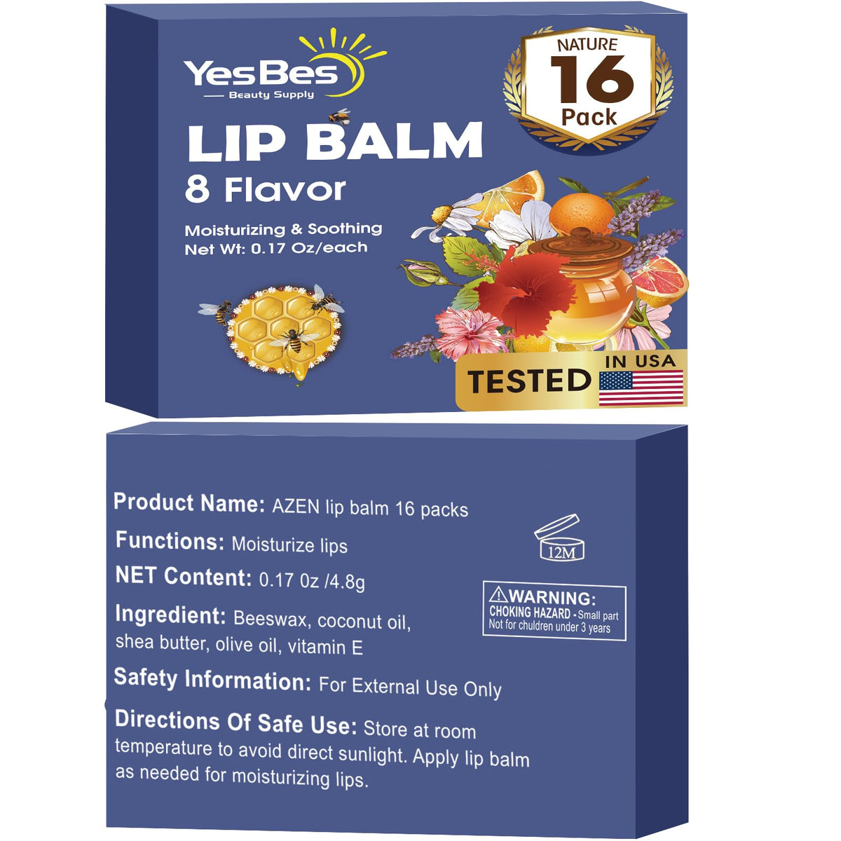 YesBes lip balm next to coin for size comparison and pocket-friendly portability