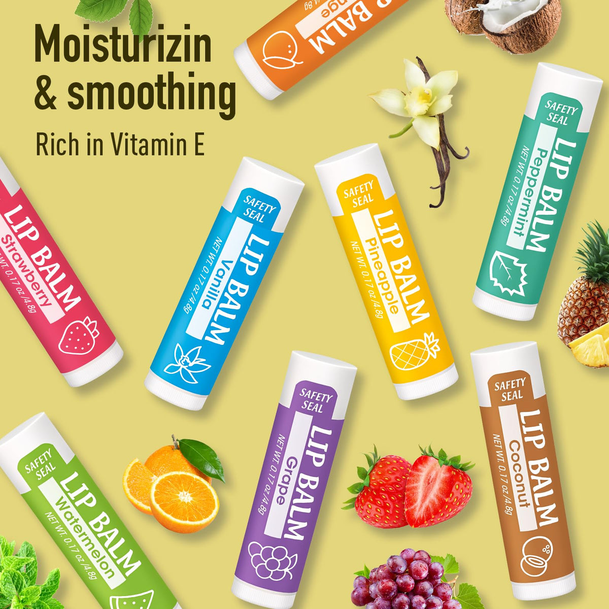 YesBes lip balms staged as stocking stuffers to illustrate holiday gift readiness