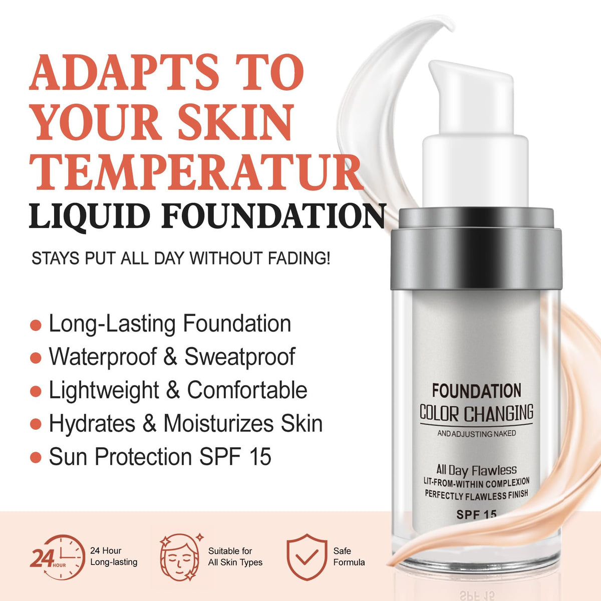 YEUGSCKA close-up texture drop showing lightweight, hydrating formula