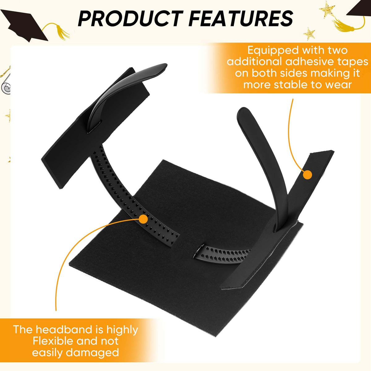 YFJOLEN insert placed inside a mortarboard demonstrating discreet secure placement