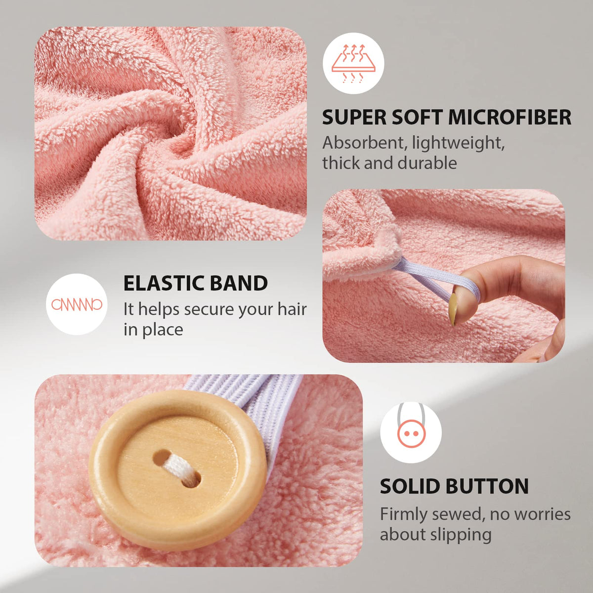 YFONG secure button and strap detail offering stable fit without slipping
