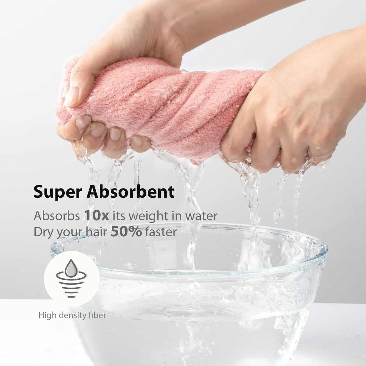 YFONG close-up microfiber texture showing soft fibers that absorb water fast