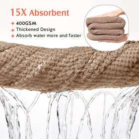 YFONG close-up microfiber texture, demonstrates high absorbency and softness