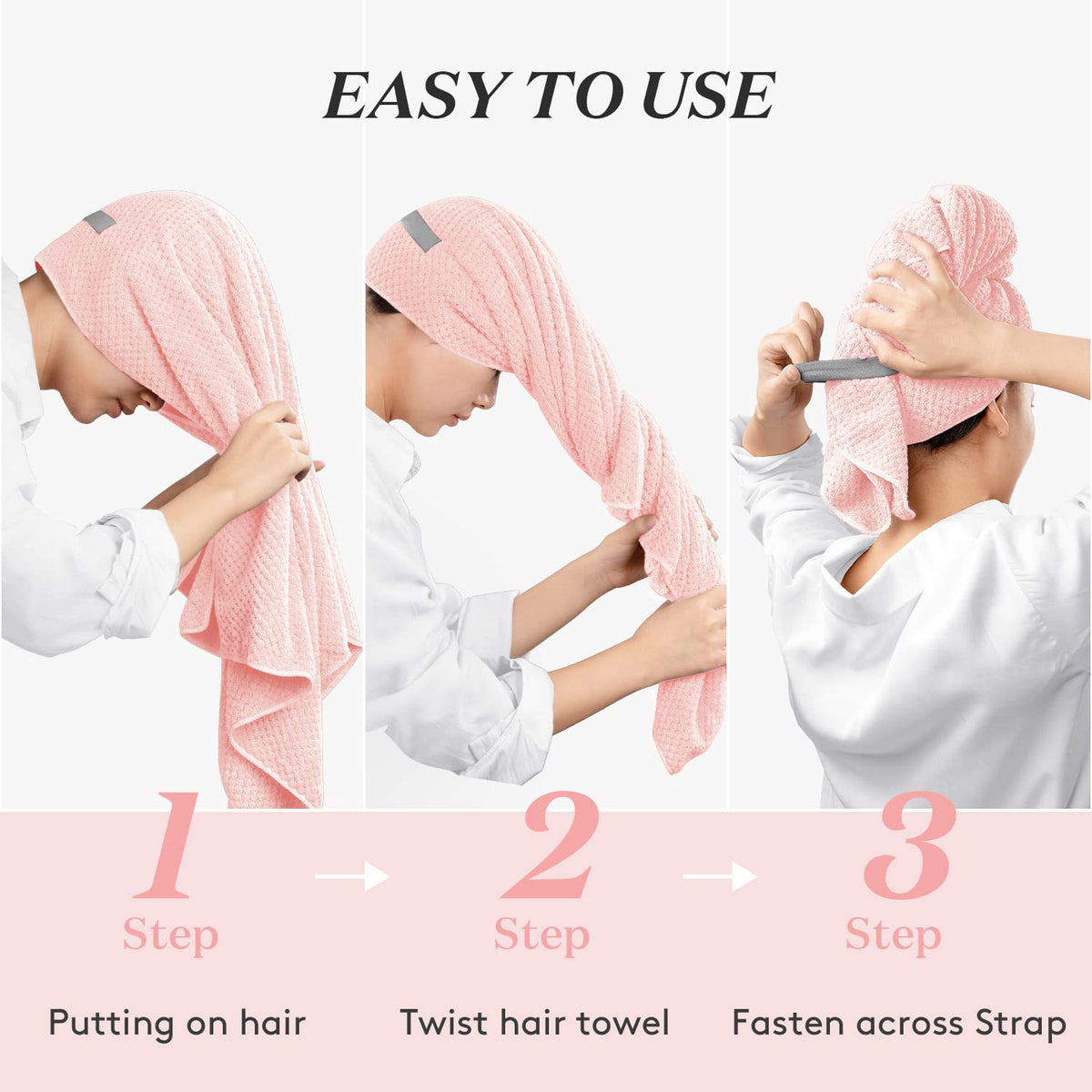 YFONG towel beside regular towel showing faster absorption advantage