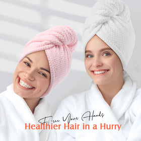 YFONG towels on bathroom shelf styled showing durable edging and everyday readiness