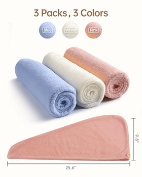 YFONG towel laid flat showing size fit for long or thick hair