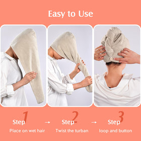 YFONG two towels laid flat showing M and L size comparison for fit