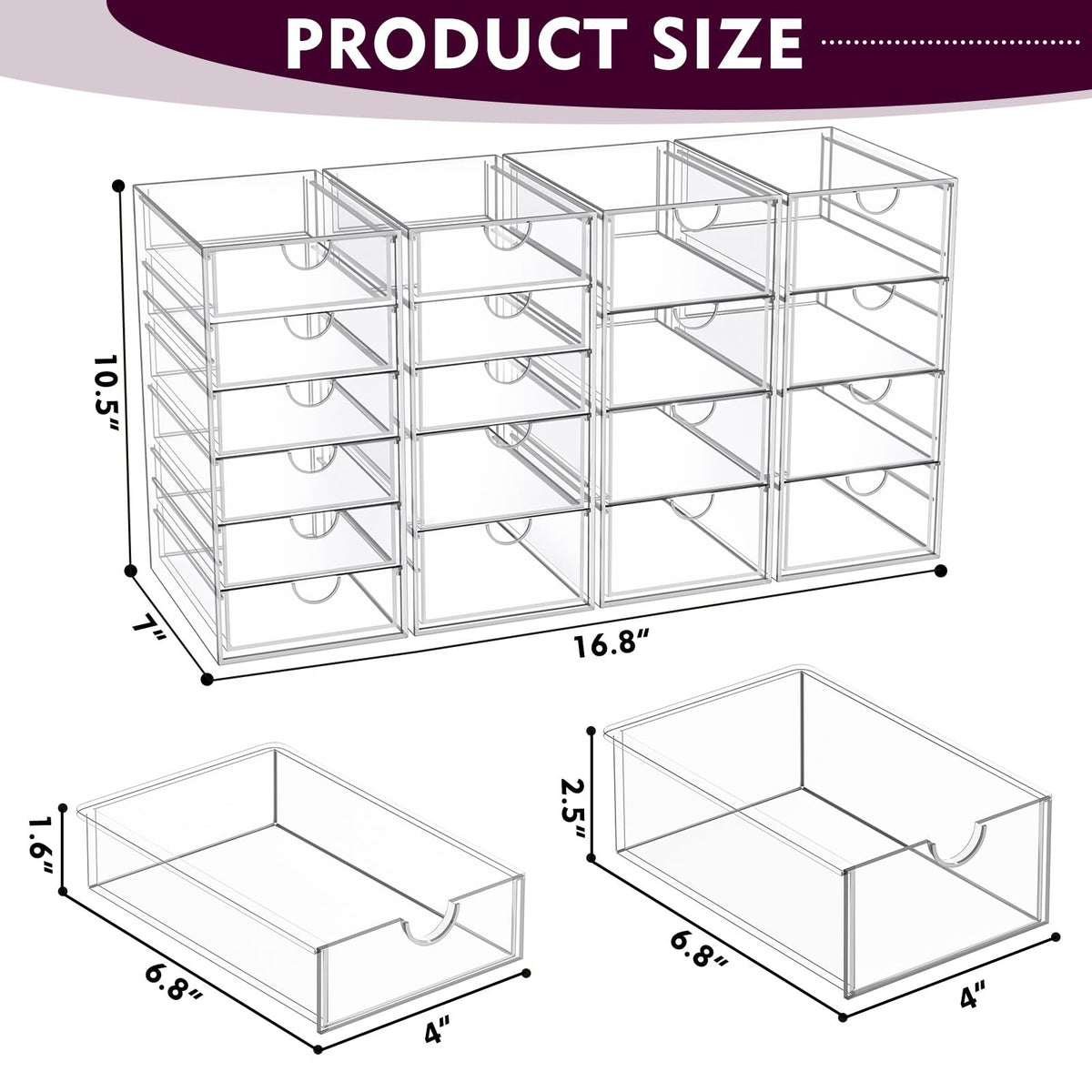 YFXCVSL close-up of drawer slide and clear acrylic detailing for smooth use