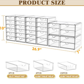YFXCVSL top view with drawers open illustrating smooth glide and visibility