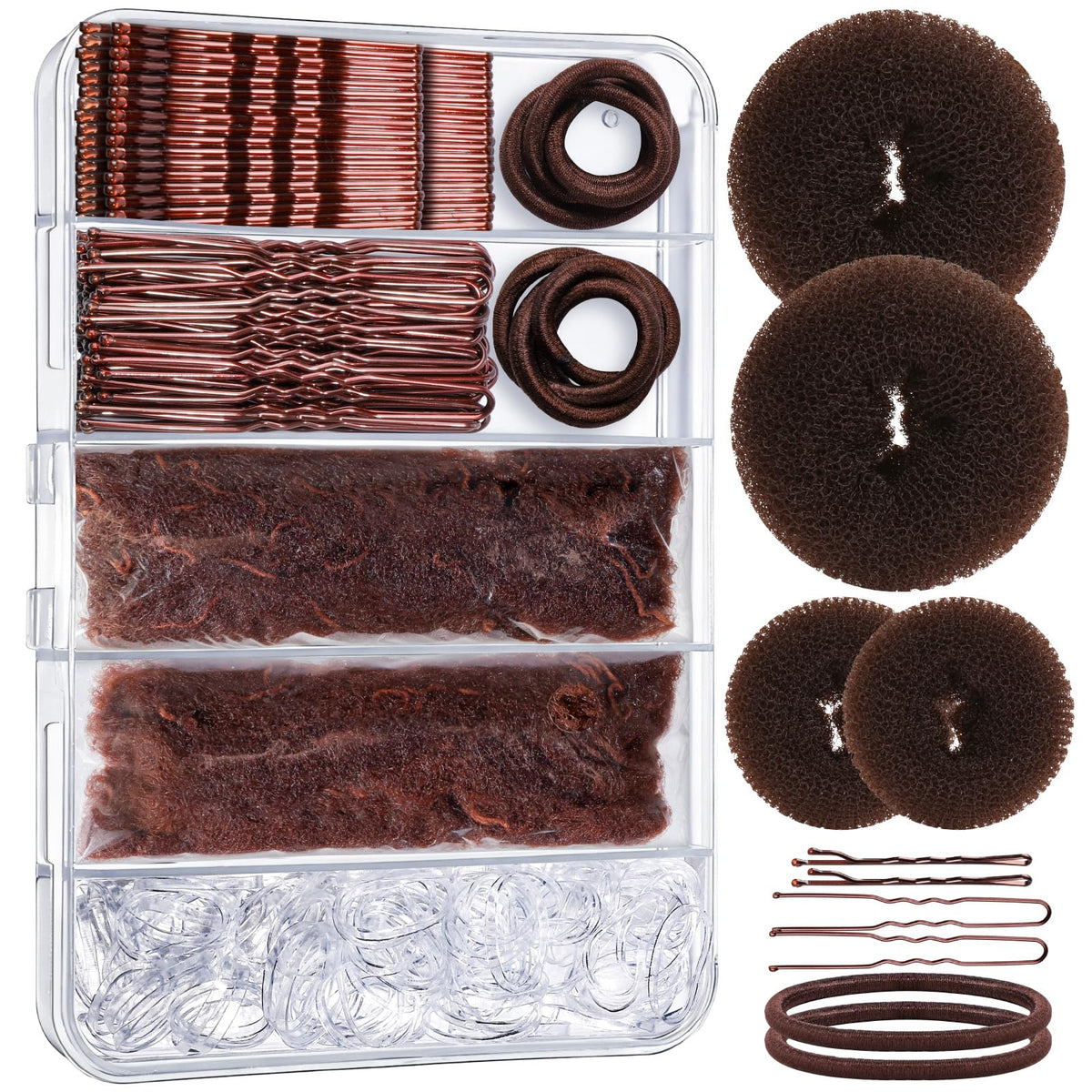 YGDZ kit packaging showing brown bun accessories for easy organization