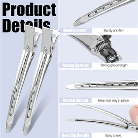 YGDZ clip open showing reliable spring and curved duck-billed profile for secure hold