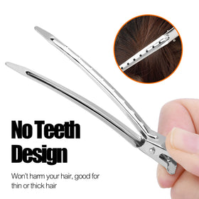 YGDZ clip securing thick hair section demonstrating strong grip during styling