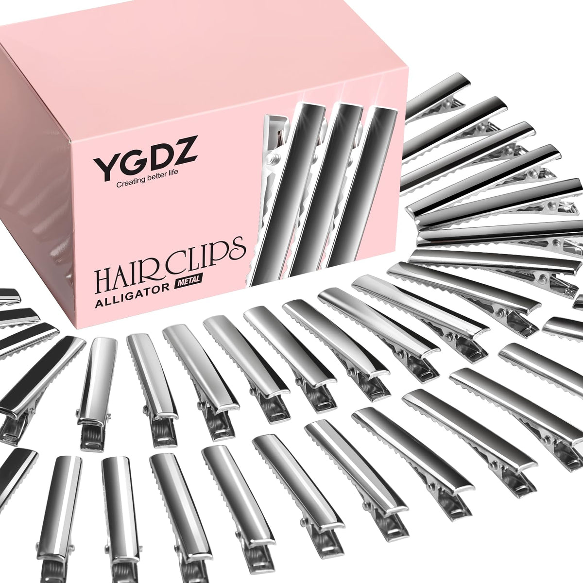 YGDZ front-packaging showing 150 silver clips and bulk supply benefit