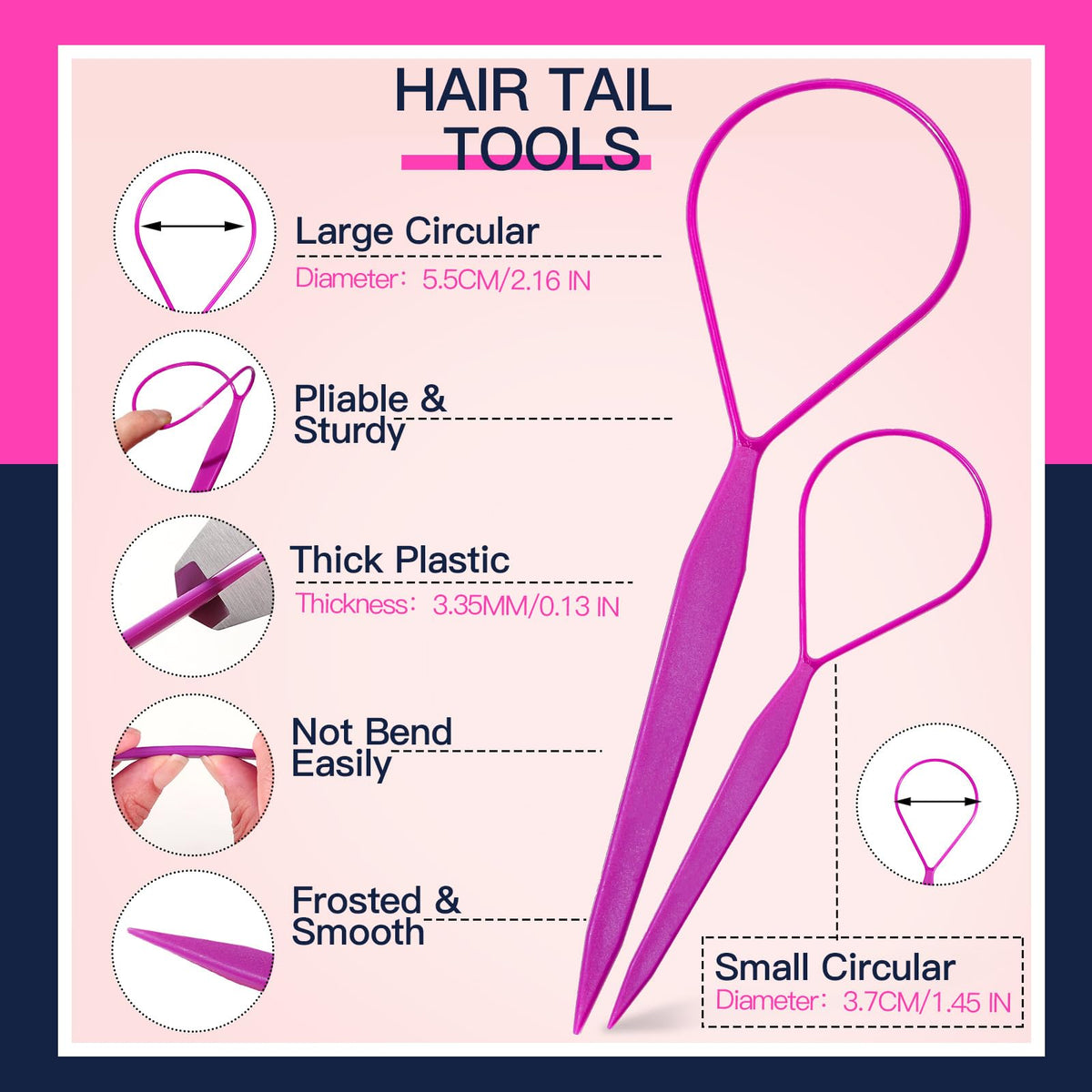 YGDZ size comparison with coin illustrating small bands ideal for fine hair
