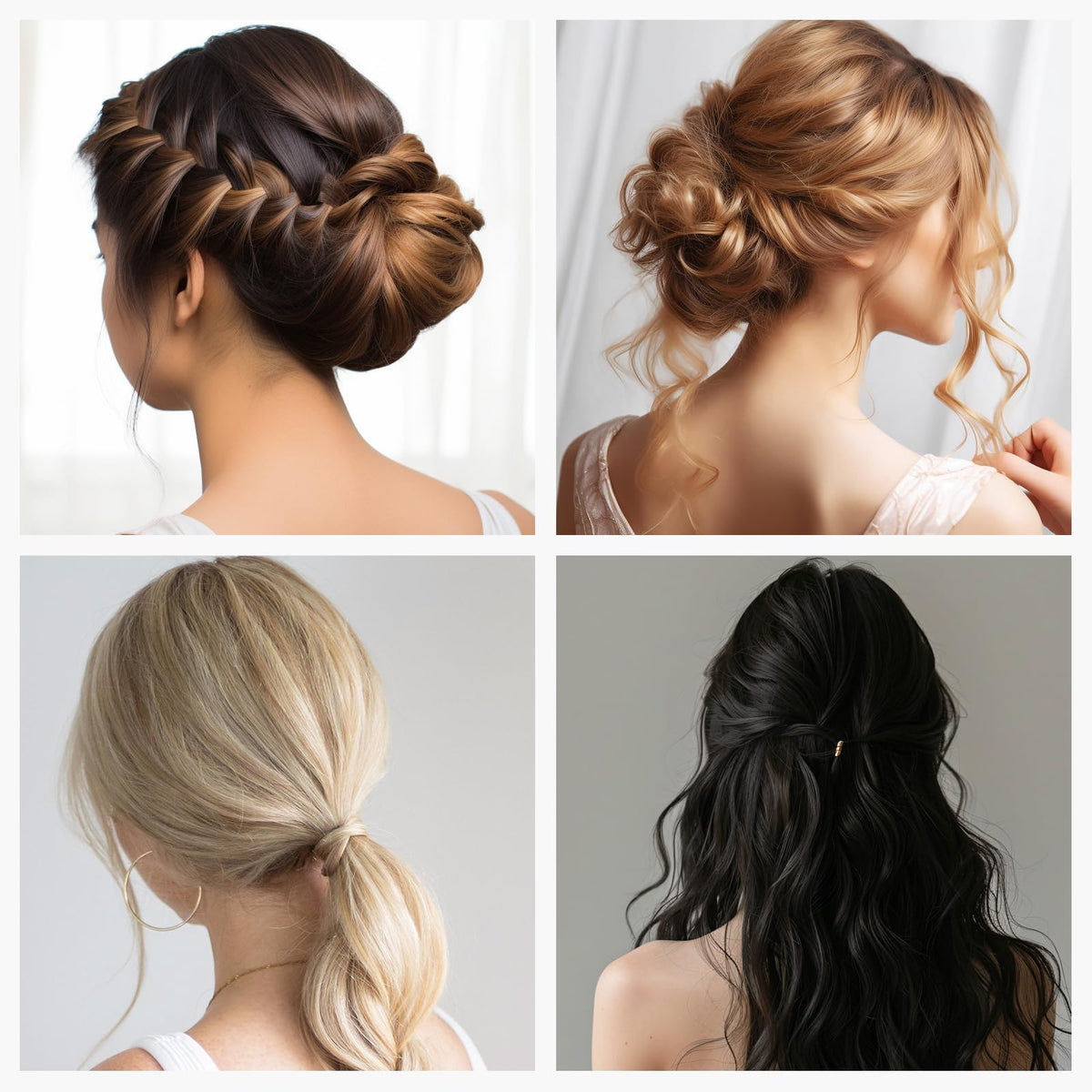 YGQQOY hair donut styled into a neat bun providing visible lift and fullness