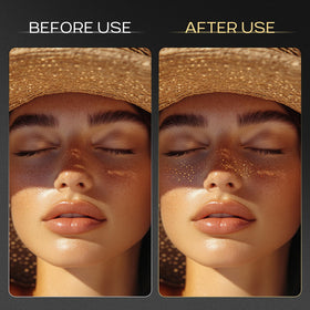 YGQQOY freckles applied on cheeks and nose bridge for instant glow