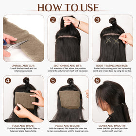 YGQQOY hand-held roll showing scale and easy-to-cut length for styling
