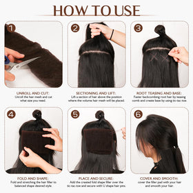 YGQQOY hand holding roll to show scale and portability for at-home styling