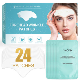 YHOVID front packaging showing product benefits and 24 patches for targeted smoothing