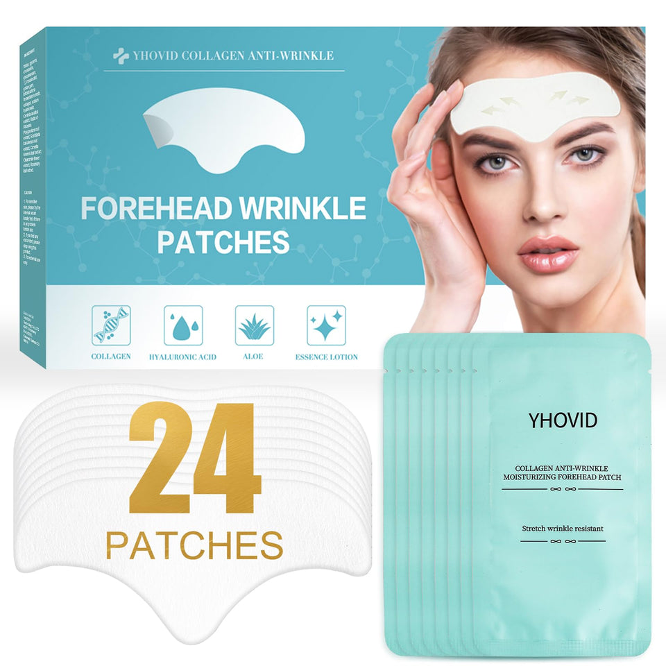 YHOVID front packaging showing product benefits and 24 patches for targeted smoothing