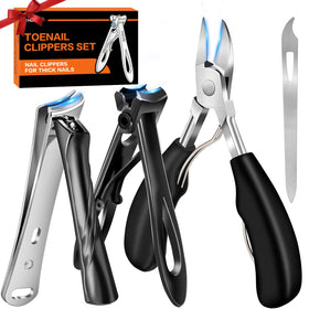 YHOVID front packaging showing the full 4-in-1 nail clipper set and benefits