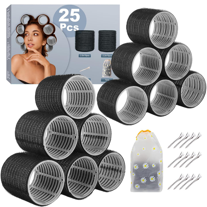 YHOVID front packaging view showing full roller set and bag for easy storage