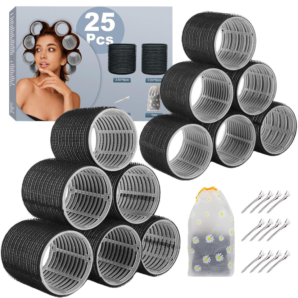 YHOVID front packaging view showing full roller set and bag for easy storage