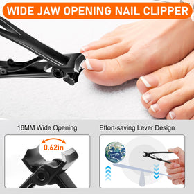 YHOVID large podiatrist toenail clipper close-up demonstrating ergonomic grip