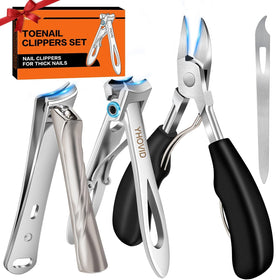 YHOVID large podiatrist toenail clipper front view showing ergonomic benefit