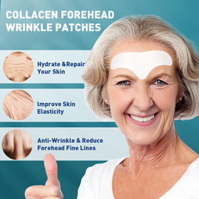 YHOVID patch applied on forehead while sleeping, providing overnight hydration and smoothing