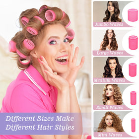 YHOVID rollers in hair illustrating blowout-style volume