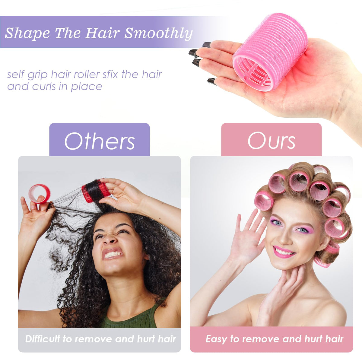 YHOVID rollers secured with prong clips for steady drying