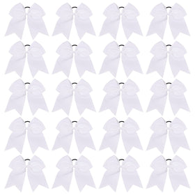 YHXX YLEN front packaging showing 20 white cheer bows and clear branding for easy selection