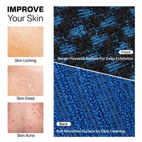 Yiclick being used on back in shower for thorough cleaning benefit