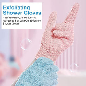 Yiclick four exfoliating gloves displayed for zonal or family use