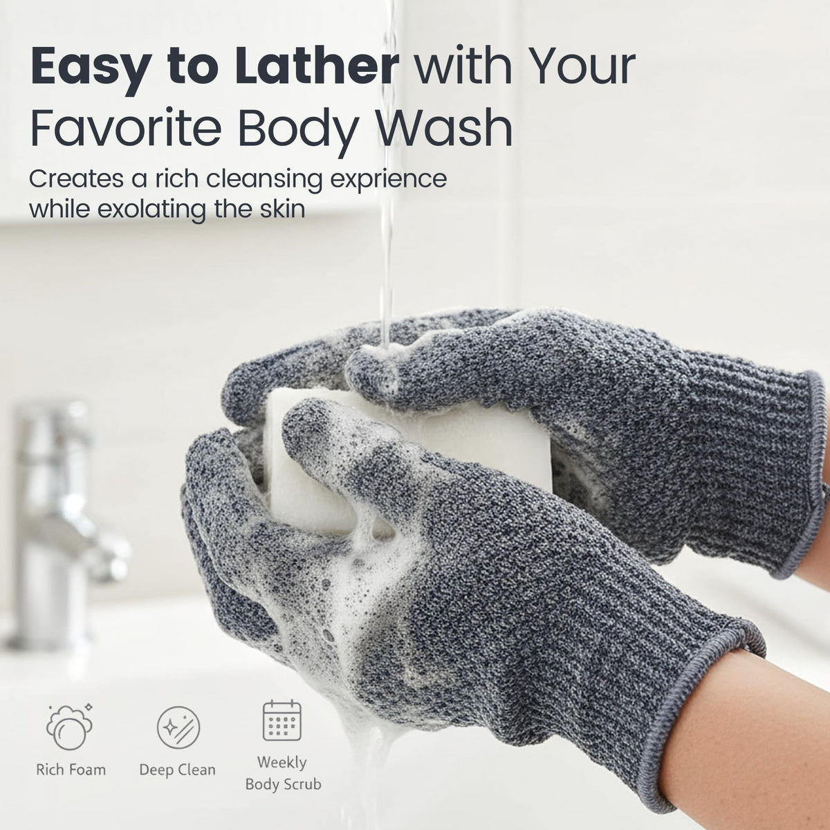 Yiclick mitt hung to dry preventing mildew and extending product life