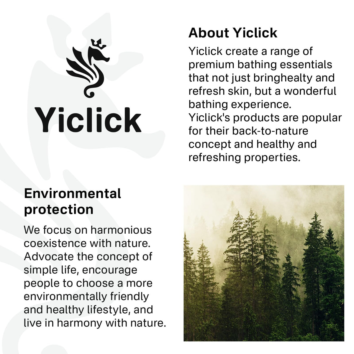 Yiclick in bathroom lifestyle setting, conveys everyday convenience and freshness