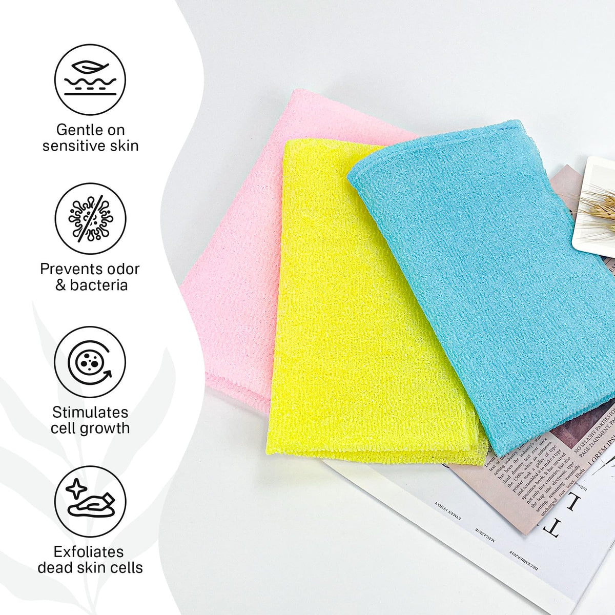 Yiclick material drying on rack, illustrates quick-dry hygienic advantage