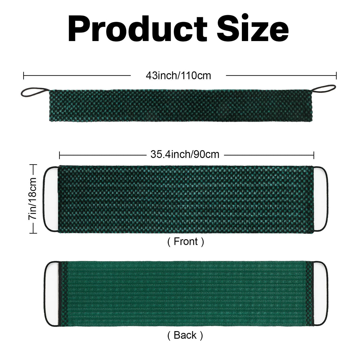 Yiclick washcloth next to a hand for size comparison and control