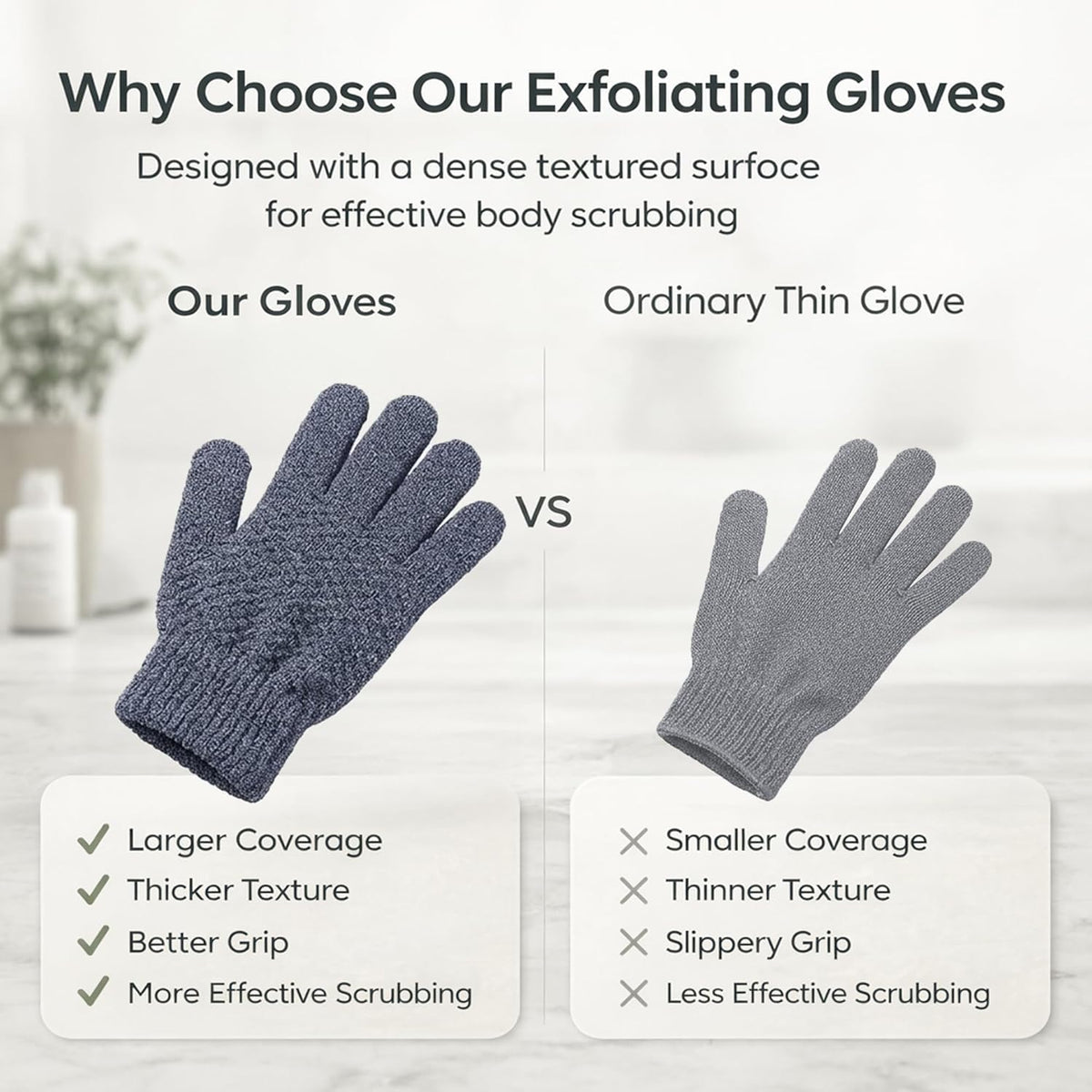 Yiclick glove packed in travel pouch for on-the-go skin care