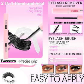 YIDUO before and after lash comparison showing enhanced volume and defined eyes