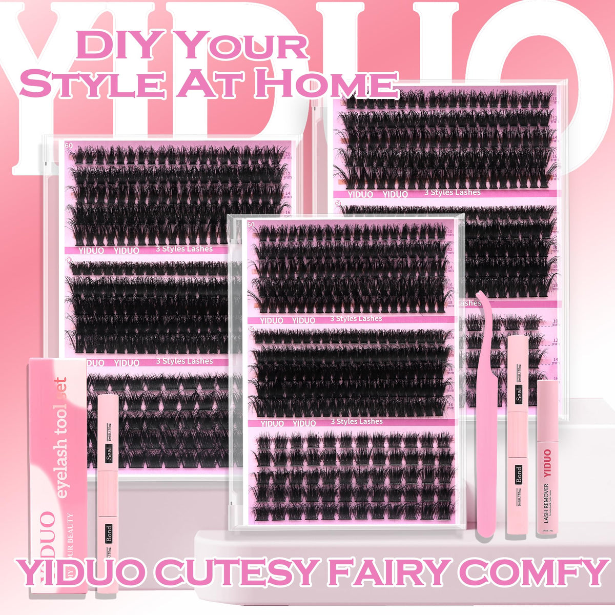 YIDUO before and after comparison illustrating volume transformation and natural finish