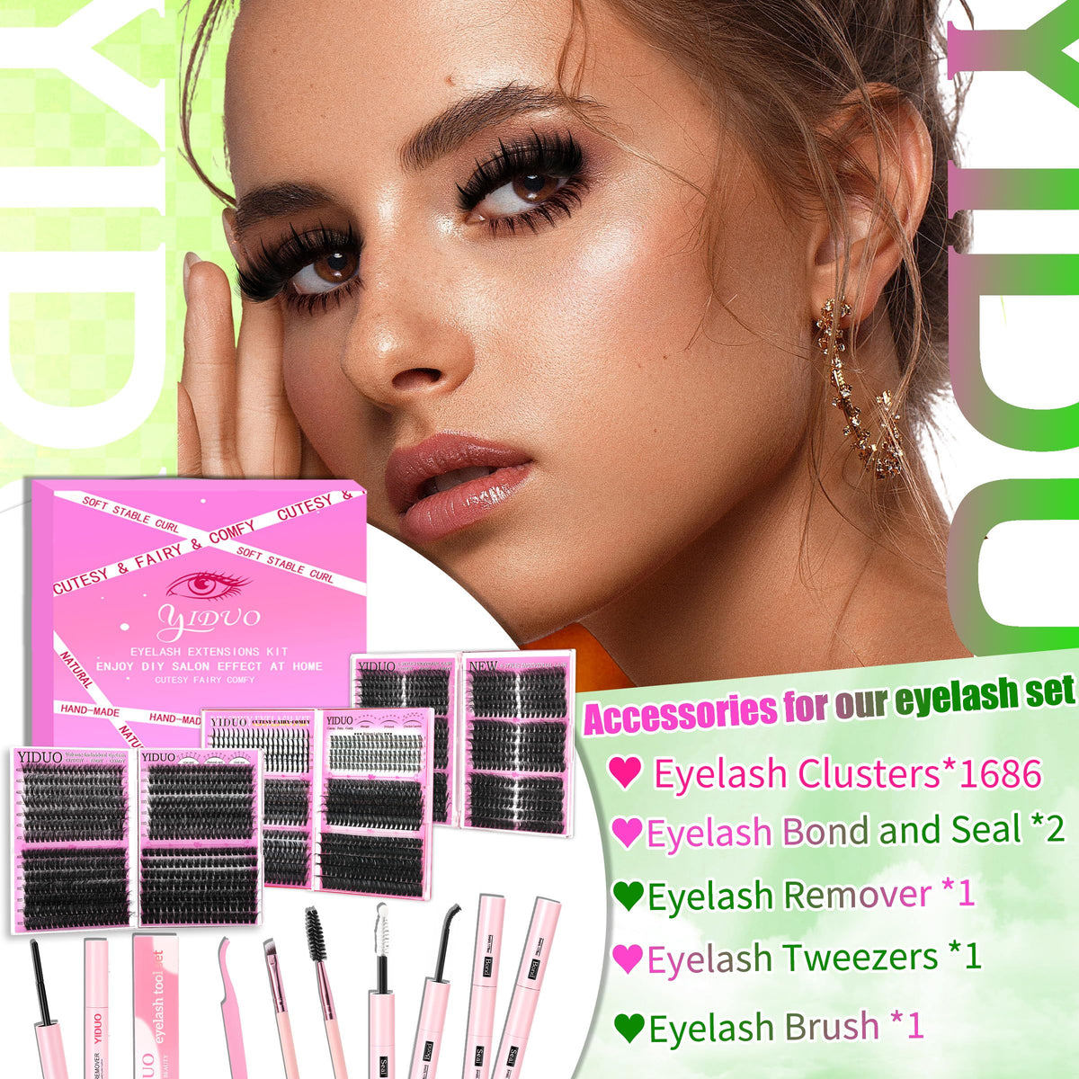 YIDUO detailed spike and bottom cluster close-up for accentuating corners