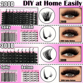 YIDUO bottom cluster lashes highlighting natural lower-lash enhancement