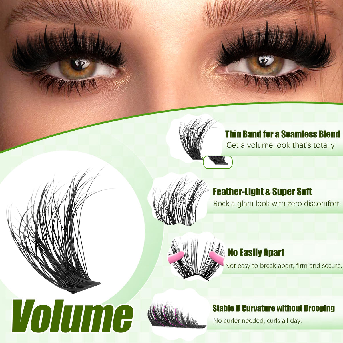 YIDUO close-up of lash fiber texture highlighting soft comfortable feel