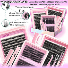 YIDUO close-up of lash cluster fibers showing soft texture and natural look